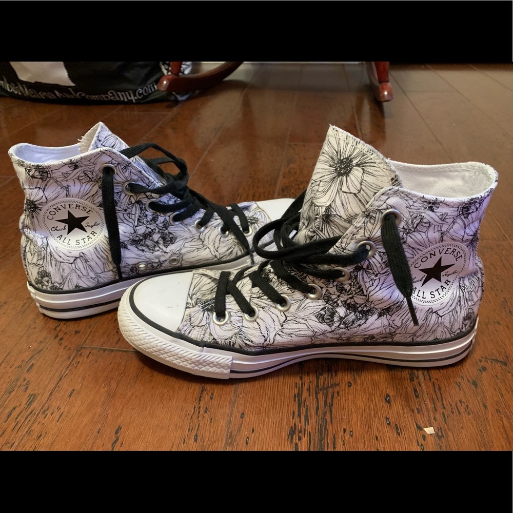 Black & white high top Converse